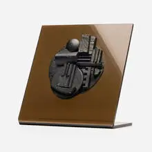 Collegiate School Relief Multiple by Louise Nevelson, 1972, cast resin, acrylic, sold Oct 2026