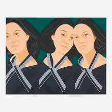 Grey Ribbon (from the Alex and Ada, the 1960's to the 1980's portfolio) by Alex Katz, 1990, screenprint in colors on Arches, sold Oct 2026