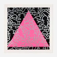 Silence=Death by Keith Haring, 1989, screenprint in colors, sold Oct 2026
