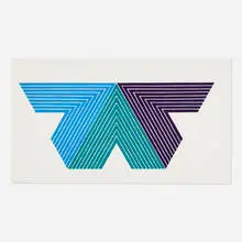 Black Adder (from the V Series) by Frank Stella, 1968, lithograph in colors on Lowell, sold Oct 2026