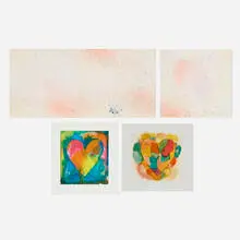 Imogen I, II, III (from Jim Dine Complete Graphics) by Jim Dine, 1969, screenprint in colors on parchment, screenprint in colors, lithograph in colors with paper collage; printed catalog, sold Oct 2026