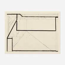 Softground Splay (from the Four Softgrounds series) by Richard Diebenkorn, 1982, etching on BFK Rives, sold Oct 2026