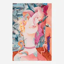 Pynkee by Gladys Nilsson, 1997, watercolor, gouache and collage on paper, sold Oct 2026