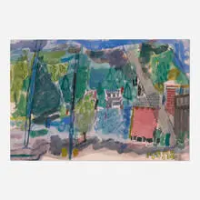 Oxbow Scene by Miyoko Ito, watercolor on paper, sold Oct 2026