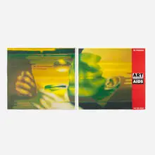 Art Against AIDS, On the Road poster by Ed Paschke, 1982, offset lithograph in colors in two parts, sold Oct 2026