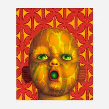 Untitled (Baby Face) by Ed Paschke, 2003, oil on linen, sold Oct 2026