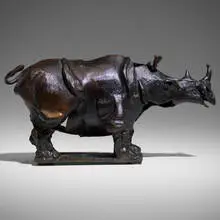 Rhino by John Kearney, patinated bronze, sold Oct 2026
