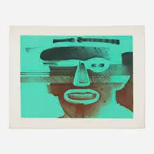 Chuletas by Ed Paschke, 1985, lithograph in colors, sold Oct 2026