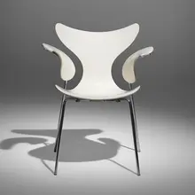 Seagull chair by Arne Jacobsen, 1969 / 1971, lacquered wood, chrome-plated steel, sold Oct 2026