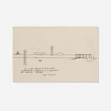 Untitled (drawing for Brasilia/Planalto Palace, Brazil) by Oscar Niemeyer, 1964, ink on paper, sold Oct 2026