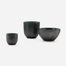 Three-piece smoking set by Gio Ponti, c. 1940, glazed stoneware, sold Oct 2026