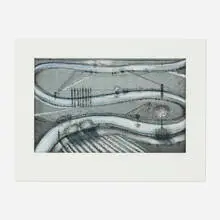 Night River by Wayne Thiebaud, hard ground etching, drypoint and aquatint in colors on Somerset Wove, sold Oct 2026