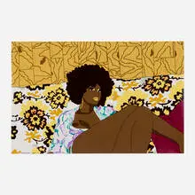 Why Can't We Just Sit Down and Talk It Over? by Mickalene Thomas, 2007, screenprint in colors, sold Oct 2026