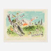 Songe d'été by Marc Chagall, 1983, lithograph in colors on Arches, sold Oct 2026