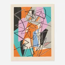 Pas de deux by Gino Severini, lithograph in colors, sold Oct 2026