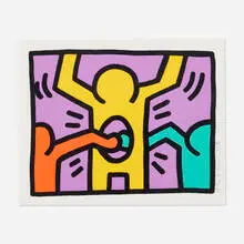 Untitled (from the Pop Shop I portfolio) by Keith Haring, 1987, screenprint in colors, sold Oct 2026