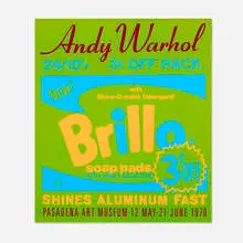 Brillo exhibition poster for the Pasadena Art Museum by Andy Warhol, 1970, screenprint in colors, sold Oct 2026