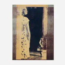 Fun House Mirror #2 by Marilyn Minter, 1991, screenprint in colors on Mylar and paper mounted to metal sign with rivets, sold Oct 2026