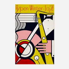 Aspen Winter Jazz Poster by Roy Lichtenstein, 1967, screenprint in colors, sold Oct 2026