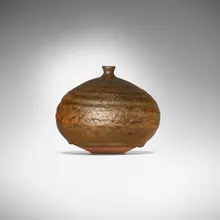 Weed pot by Doyle Lane, c. 1960-1978, glazed earthenware, sold Oct 2026