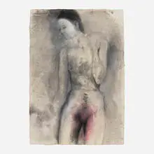 This Obscured Model by Jim Dine, 1979, frottage, charcoal and pastel on handmade paper, sold Sep 2026