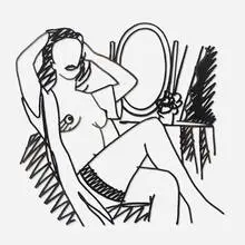 Nude and Mirror (Black Variation) by Tom Wesselmann, 1988, enamel on laser-cut steel, sold Sep 2026