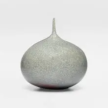 Vase by Cliff Lee, 2014, crackle-glazed porcelain, sold Oct 2026