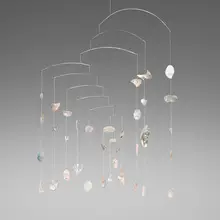 Mobile by Otto Natzler, 1960, abalone shell, aluminum, thread, sold Oct 2026