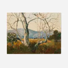 Fall Landscape with Mountains by George Demont Otis, oil on canvas, sold Oct 2026