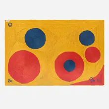 Sun tapestry by Alexander Calder, 1974, hand-woven maguey fiber, sold Oct 2026
