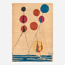 Balloons tapestry by Alexander Calder, 1974, hand-woven maguey fiber, sold Oct 2026