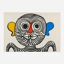 Nez et oreilles très gais by Alexander Calder, 1969, lithograph in colors, sold Oct 2026