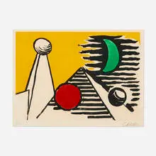 Aspect lunaire by Alexander Calder, 1961, aquatint in colors, sold Oct 2026