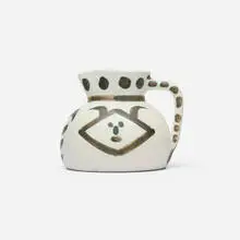 Têtes by Pablo Picasso, 1956, white earthenware with oxidized paraffin decoration and enamel, sold Oct 2026