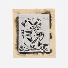 Portrait d’homme (Notre Dame de Vie) by Pablo Picasso, 1966, linocut on Arches, sold Oct 2026