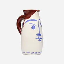 Chope visage by Pablo Picasso, 1959, white earthenware with decoration in oxides on white enamel, sold Oct 2026