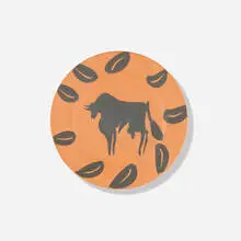 Taureau, marli aux feuilles by Pablo Picasso, 1957, red earthenware with engobe decoration and knife engraving, sold Oct 2026