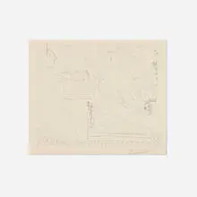 Modèle contemplant un groupe sculpté (from La Suite Vollard) by Pablo Picasso, 1933, etching on Vollard watermarked Montval, sold Oct 2026