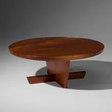 Minguren I coffee table by George Nakashima, 1983, American black walnut, rosewood, sold Jun 2020