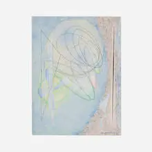 Ellipses by Lloyd Raymond Ney, 1953, ink and watercolor on paper, sold Jun 2022