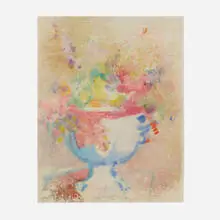 Floral Still Life by Arthur Beecher Carles, watercolor on paper, sold Jun 2022
