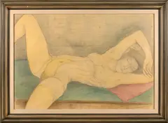 LA POSSESSION INVISIBLE by Pierre Klossowski, 1973-74, Crayons de couleur sur papier, sold Oct 2017