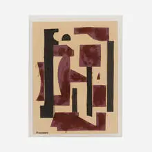 Abstract Composition by Ramstonev Cooperative, collage on paper, sold Jun 2022