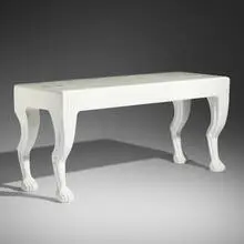 Unique bar console for the Firehouse, San Francisco by John Dickinson, c. 1974, gel-coated fiberglass, brass, sold Dec 2019