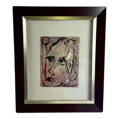 “The Eye of the Monkey" Surreal Figures in Abstraction by Alexander Gore, oil on textured paper, offered Feb 2025