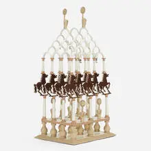 Palacio Bioenergetico by Pedro Friedeberg, 1984, carved and lacquered wood, sold Sep 2019