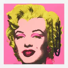 Marilyn (Castelli Mailer) by Andy Warhol, 1981, offset lithograph on paper, sold Aug 2019
