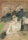 Portrait de Louise Claudel (Madame de Massary), circa 1887 by Camille Claudel, Pastel sur papier, sold Nov 2017