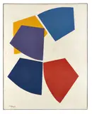 Modules dans l'espace, 1978 by René Roche, Acrylique sur toile, sold Sep 2017