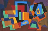 Composition, 1971 by René Roche, Acrylique sur polystyrène, sold Sep 2017